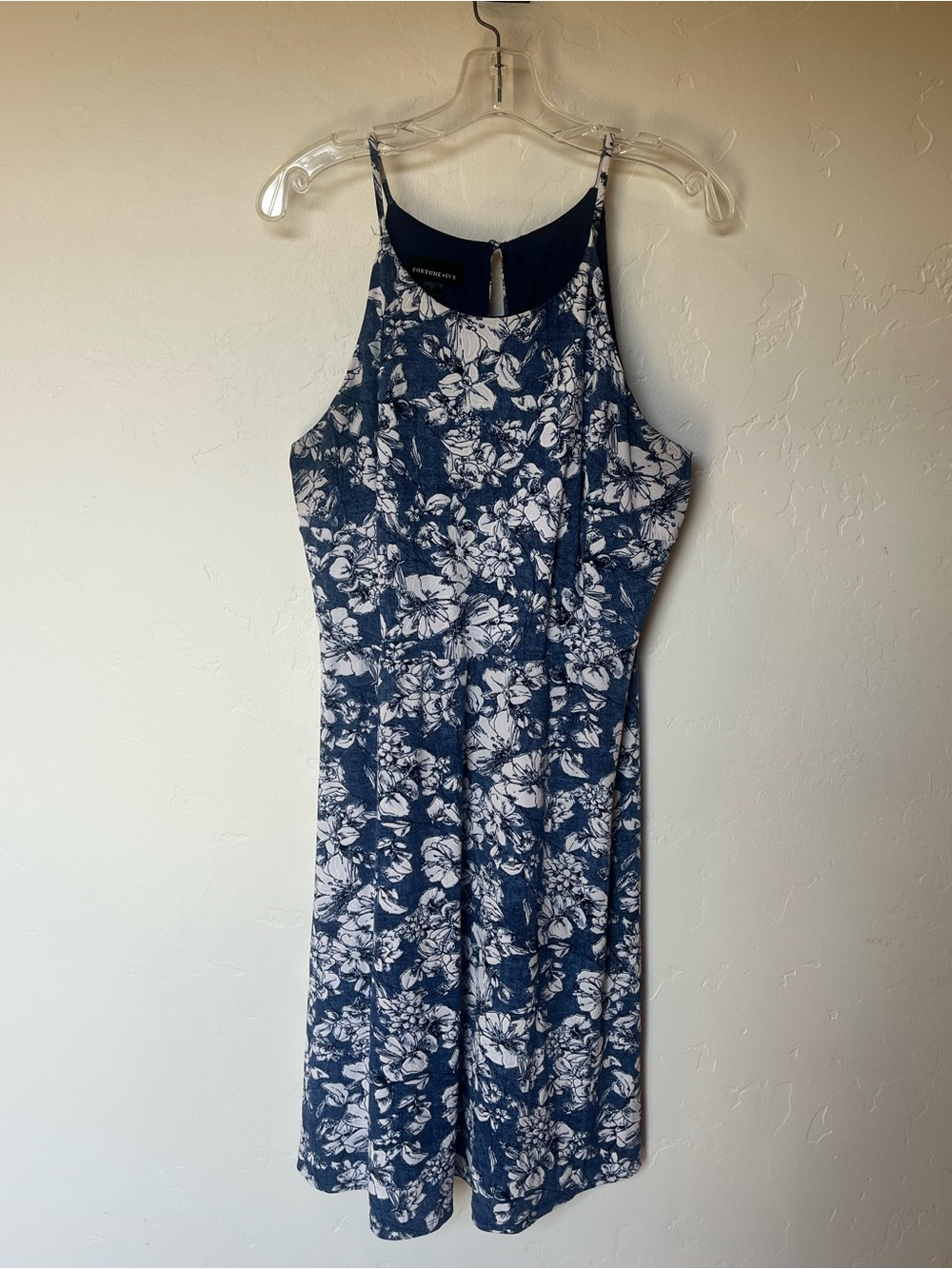 Navy Floral Halter Sundress